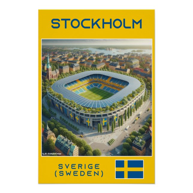 Poster Stockholm Stadium - Ecological Design (Devant)