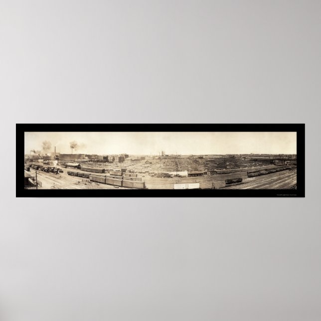 Poster Stockyards South Omaha Photo 1908 (Devant)