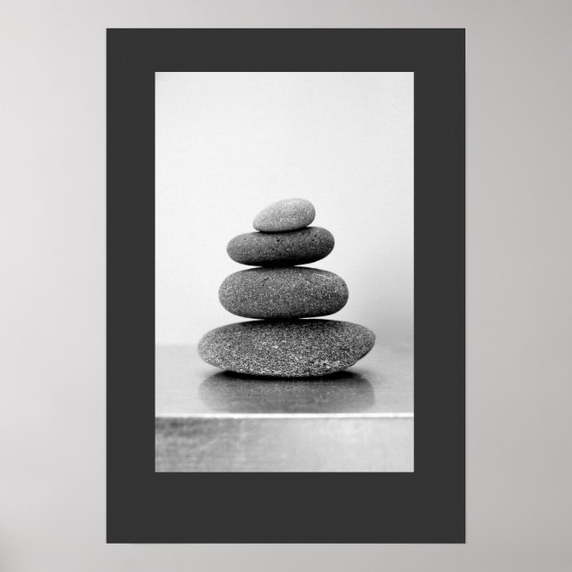 Poster Stones Zen Stones empilées (Devant)