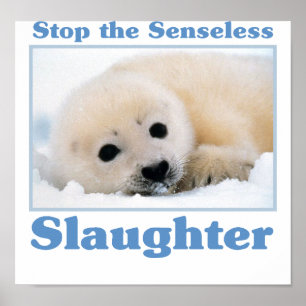 Poster Stop slaughter-seals