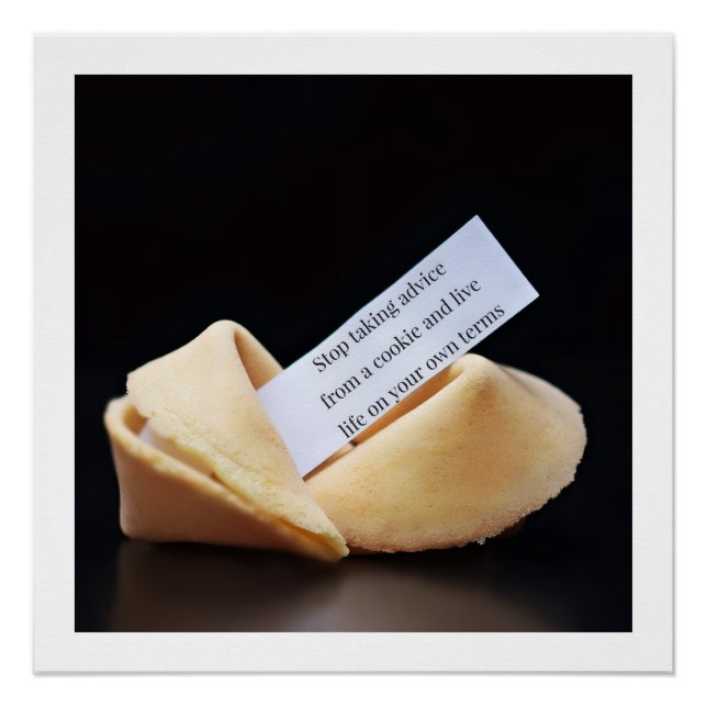 Poster Stop Taking Advice From A Cookie (Devant)