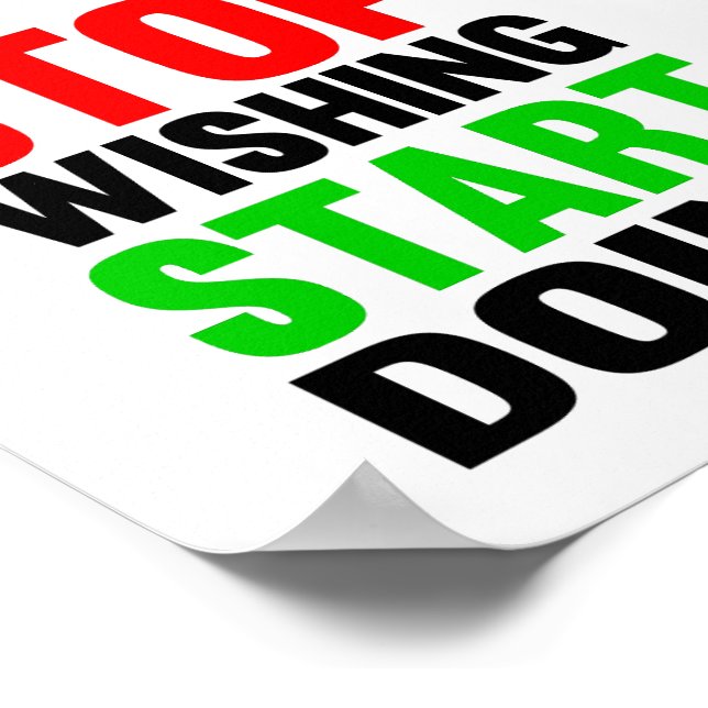 Poster Stop Wishing Start Doing (Coin)