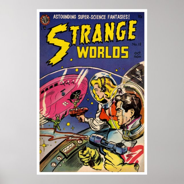 Poster Strange Worlds #18 (1954) (Devant)