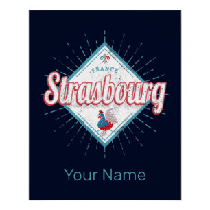 Poster Strasbourg Grand Est France Roster Rétro Vintage