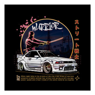 Poster Street Warrior Samurai - Pilote Skyline