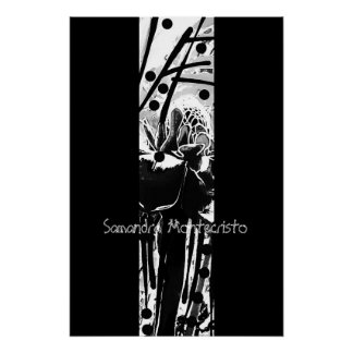 Poster Strictement Black & White Flower Band brill