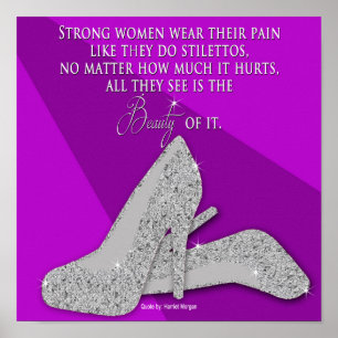 POSTER - STRONG WOMEN - PURPLE - HIGH HEELS