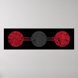 Poster Structure moléculaire du dioxyde de carbone