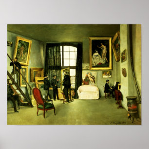 Poster Studio de l'artiste, 1870