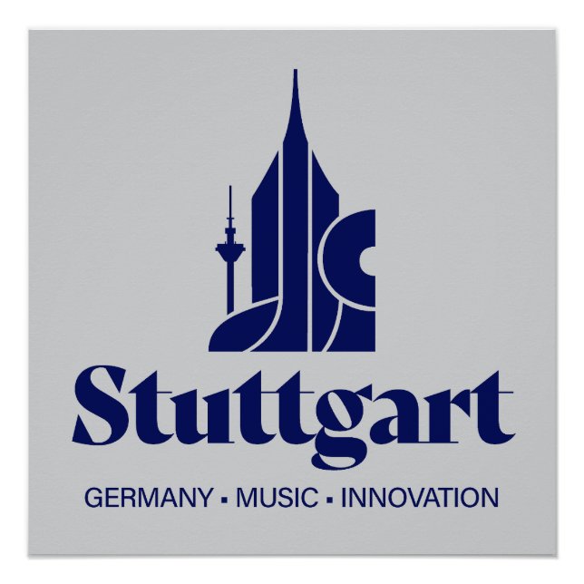 Poster Stuttgart Allemagne Europe (Devant)