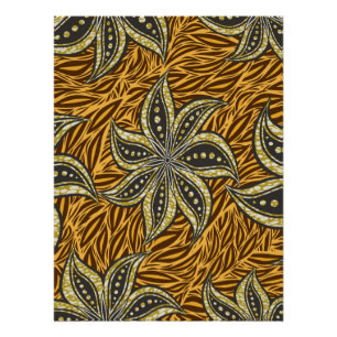 Poster Style Batik Floral Abstrait africain