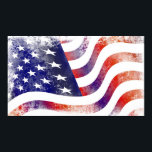 Poster Style de Grunge Patriotique Faded American Drapeau<br><div class="desc">Des étoiles de style grunge à l'allure cool et rayent le drapeau patriotique américain. Blancs rouges et bleus avec un look défraîchi.</div>