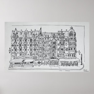 Poster Style Haussmann   Lille, France