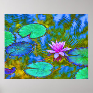 Poster Style impressionniste Lilypad dans le jardin