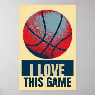 Poster Style Rétro Pop Art Basketball Motivation