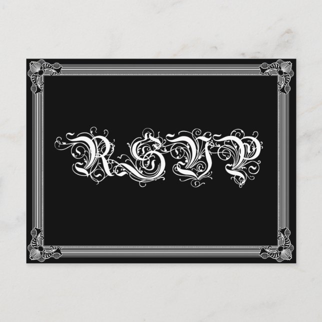Poster Style rose et noir do-it-yourself carte pos (Devant)