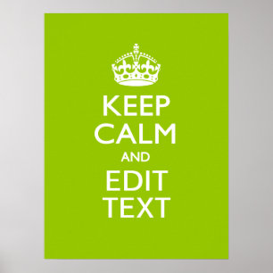 Poster Style Vert Android Gardez Le Calme Et Votre Texte
