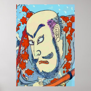 Poster Style vintage Samurai japonais