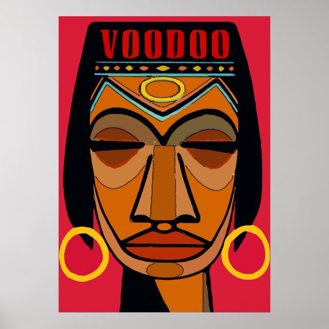 Poster Style Voodoo Face Matisse (Devant)