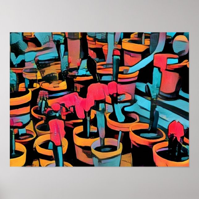 Poster Stylisé Cactus Poster A3 Cool (Devant)