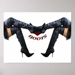 Poster Stylish Stiletto Boot Art