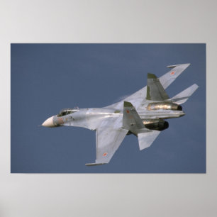 Poster SU-27 Soviétique En Vol