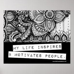 Poster Succès de l'affirmation positive Ambition Leader B