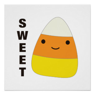 Poster Sucré mignon bonbon maïs