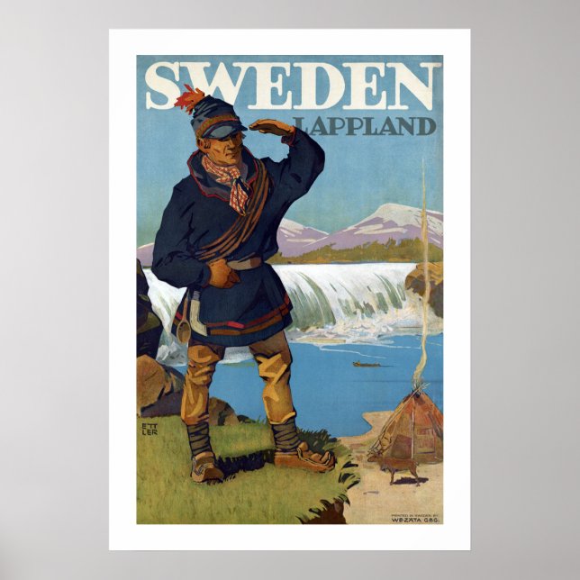 Poster Suède ~ Lappland (Devant)