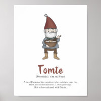 Poster suédois de définition Tomte Gnome