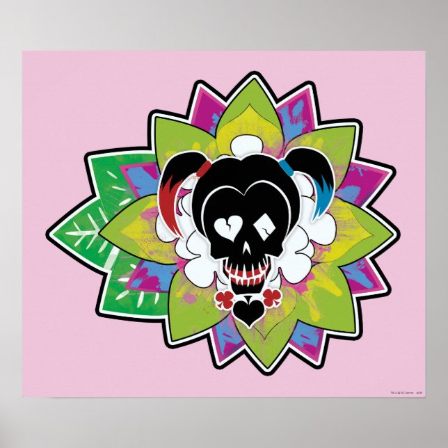 Poster Suicide Squad | Harley Quinn Skull Tattoo Art (Devant)