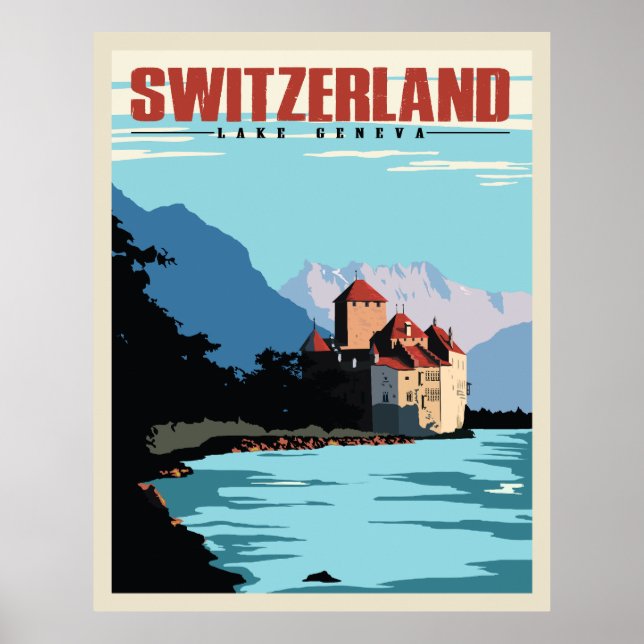 Poster - Suisse Lac Genève (Devant)