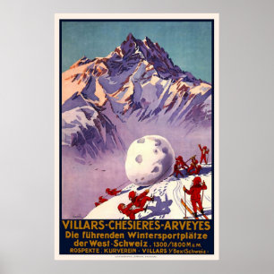 Poster Suisse Villars Chesieres Arveyes