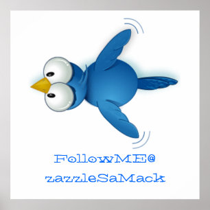 Poster Suivez-moi sur Twitter @ Votre nom d'utilisateur