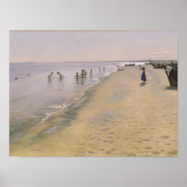 Poster Summer Day at the South Beach of Skagen, 1884 (Devant)