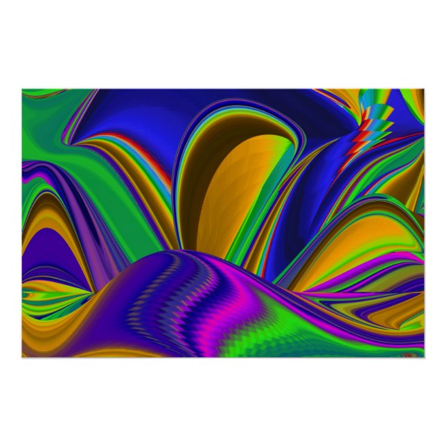 Poster Summerrainbow, Rainbowart 3D Abstrait (Devant)