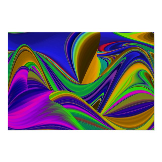 Poster Summerrainbow, Rainbowart 3D Abstrait (Devant)