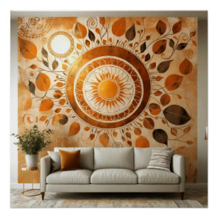 Poster Sun Abstrait #1 Wall Art