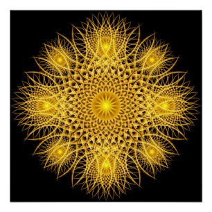 Poster Sun Flake Mandala