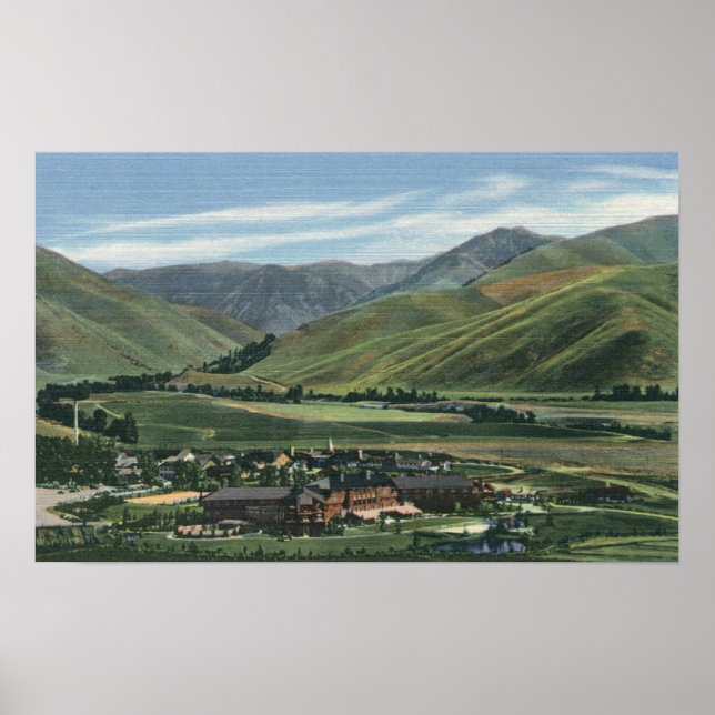 Poster Sun Valley, IDSummer Scene of Sun Valley Lodge (Devant)