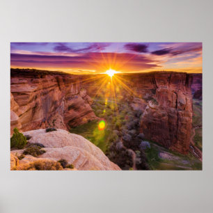 Poster Sunburst au Canyon de Chelly, AZ