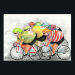Poster Sunday Ride<br><div class="desc">d'une aquarelle originale de l'artiste NZ Lyn Hurring</div>