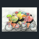 Poster Sunday Ride<br><div class="desc">d'une aquarelle originale de l'artiste NZ Lyn Hurring</div>
