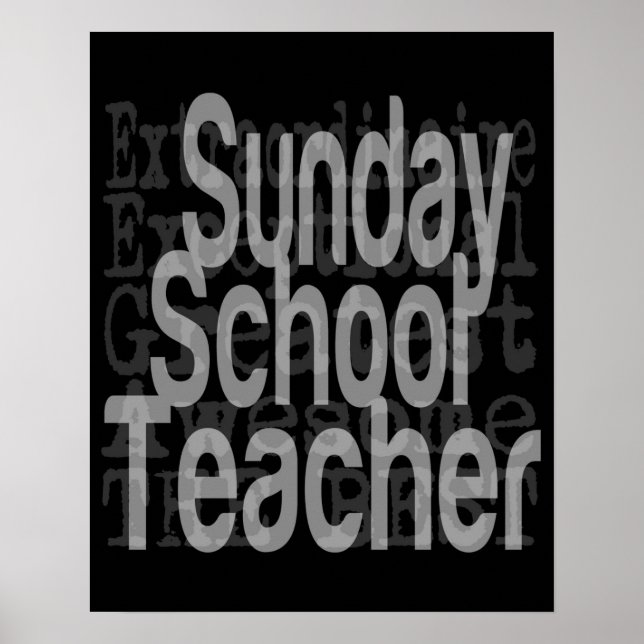 Poster Sunday School Teacher Extraordinaire (Devant)