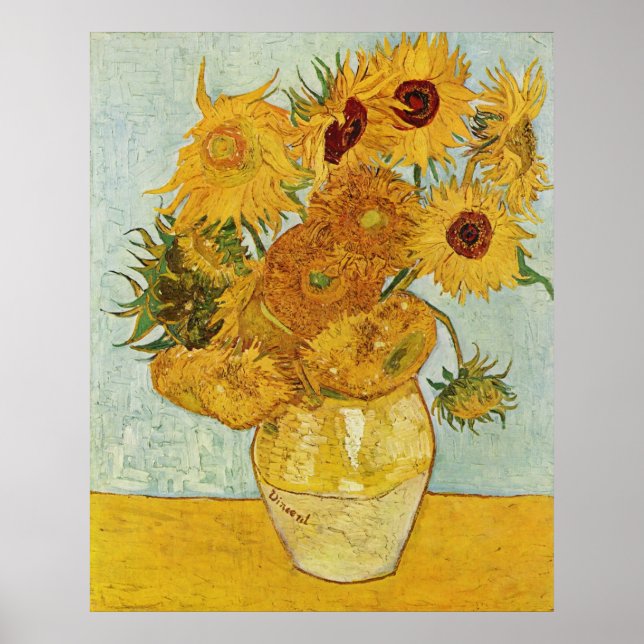 Poster Sunflowers, Van Gogh (Devant)