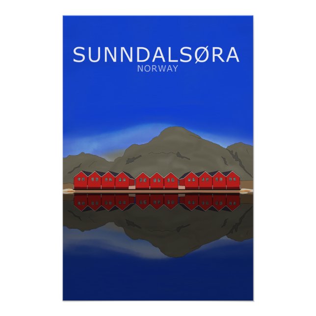 Poster Sunndalsøra Norvège (Devant)