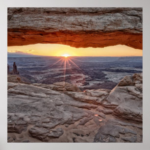 Poster Sunrise at Mesa Arch, parc national canyonien