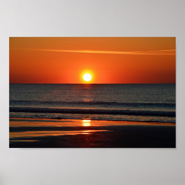 Poster Sunrise Beach de Seabrook Island (Devant)
