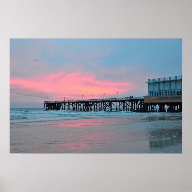 Poster Sunrise de Daytona Beach Main Street Pier (Devant)