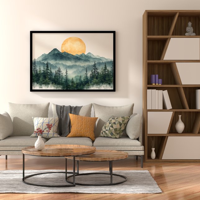 Poster Sunrise Serenity Zen Minimalist Wall Art (Créateur téléchargé)